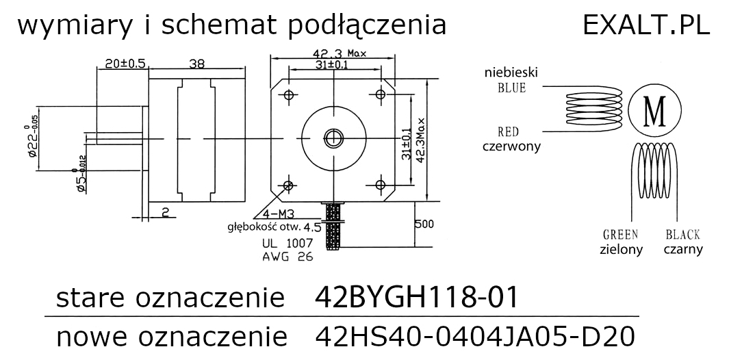 wymiary i schemat podlaczenia