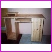 biurko z jedn otwieran szafk, biurka drewniane stabilne i mocne