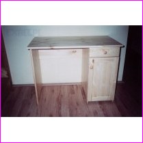 biurka drewniane mocne i stabilne, biurko z jedn szuflad otwieran i jedn szafk