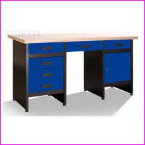 St warsztatowy - biurko mistrza GSM 06, kolor RAL5017, niebieski