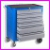 Wzek warsztatowy, narzdziowy GWW 04 zamykany (na klucz), 6 szuflad, kolor RAL5015 (niebieski)