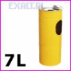 Koszopopielniczka (pojemnik na mieci z popielniczk) - rozmiar may: rednica 18cm, wysoko 55cm, waga 2.1kg, pojemno 7L - kolor ty RAL 1033