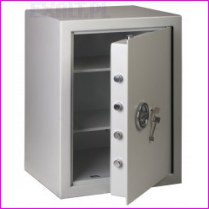 Sejf gabinetowy MNO-65, wymiary zewn. 666x490x420 mm , masa wasna 99 kg, pek: 2, pojemno 60 litrw, zamek na klucz, kolor RAL 1013