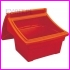Pojemnik na piasek i sl, skrzynia na piasek i sl, pojemno 360L/520kg, kolor czerwony z zamkniciem na kdk