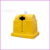 Pojemnik na odpady oglne i segregowane MiniLeader RML01500YE, pojemno 1,5 m3, dugo 1,6 m, szeroko 1,2 m, wysoko 1,44 m, kolor ty