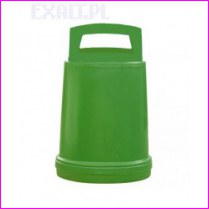 Pojemnik na odpady oglne i segregowane TidyTop RTT002050GN - otwr wrzutowy prostoktny, 205 litrowy, wysoko 1,20 m, rednica grna 0,68 m, rednica dolna 0,80 m, otwr wrzutowy 0,37 x 0,15 m, kolor zielony