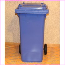 Pojemnik na odpady 120-litrow, kolor niebieski