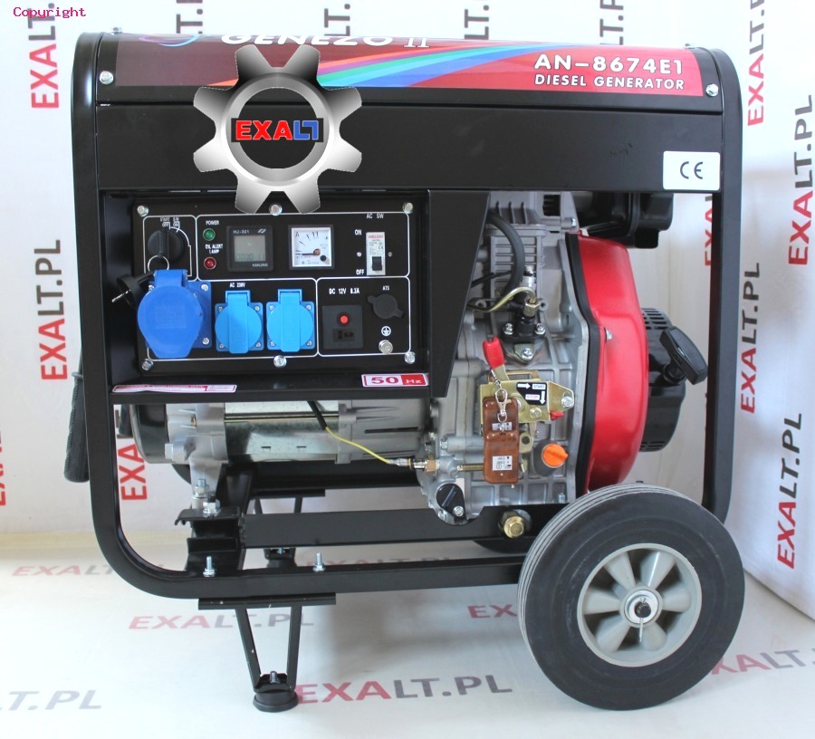 agregat diesel 7,5 kva 1-fazowy 230v