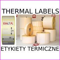 rolki etykiet termiczne, rolka etykiety termicznych gilza 40mm