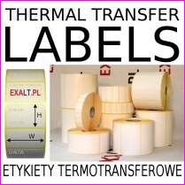 rolka etykiet termotransferowych, rolki etykiety termotransferowe 25x50mm