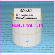 etykiety 50x30mm termotransferowe