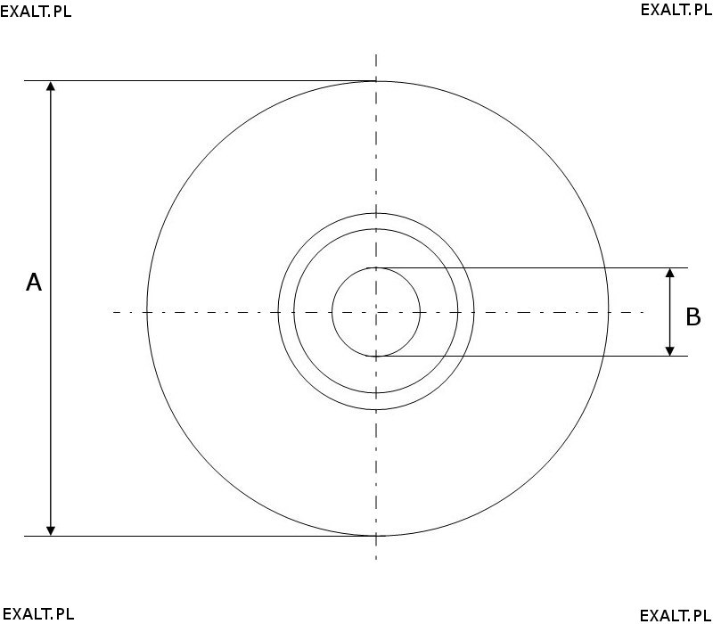 tarcza z otworem rysunek techniczny