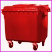Pojemnik na odpady bytowe - model MGB 1100 FL czerwony, o pojemnoci 1100 litrw