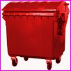 Pojemnik na odpady bytowe - model MGB 1100 RL czerwony, o pojemnoci 1100 litrw