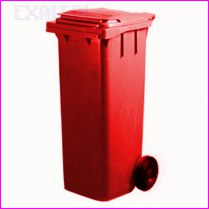 Pojemnik na odpady bytowe - model MGB 140 czerwony, o pojemnoci 140 litrw