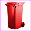 Pojemnik na odpady bytowe - model MGB 240 czerwony, o pojemnoci 240 litrw