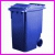 Pojemnik na odpady bytowe - model MGB 340 niebieski, o pojemnoci 340 litrw