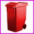 Pojemnik na odpady bytowe - model MGB 340 czerwony, o pojemnoci 340 litrw