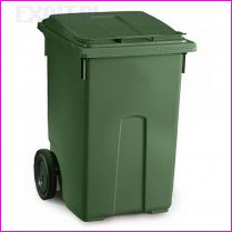Pojemnik na odpady bytowe - model MGB 370 zielony, o pojemnoci 370 litrw