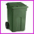 Pojemnik na odpady bytowe - model MGB 370 zielony, o pojemnoci 370 litrw