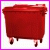 Pojemnik na odpady bytowe - model MGB 770 czerwony, o pojemnoci 770 litrw (przystosowany do mieciarek)