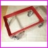 W�zek - podwozie 50x33cm pod skrzynki, ko�a pe�ne fi 125 mm, 4 obrotowe w tym 2 z hamulcem, kolor ��ty Ral 1023, no�no�� 170 kg, zestawy obrotowe z hamulcami po przek�tnej w�zka