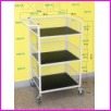 W�zek 3-p�kowy uniwersalny, rozmiary skrzyni z p�kami 59x56x97cm, ko�a fi=100mm, no�no�� 100kg, 2 ko�a sta�e i 2 ko�a skr�tne, PӣKI Z PRAWEJ STRONY ODS�ONI�TE BEZ OSIATKOWANIA !!!