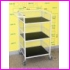 W�zek 3-p�kowy uniwersalny, rozmiary skrzyni z p�kami 59x56x97cm, ko�a fi=100mm, no�no�� 100kg, 2 ko�a sta�e i 2 ko�a skr�tne, PӣKI Z PRAWEJ STRONY ODS�ONI�TE BEZ OSIATKOWANIA !!!